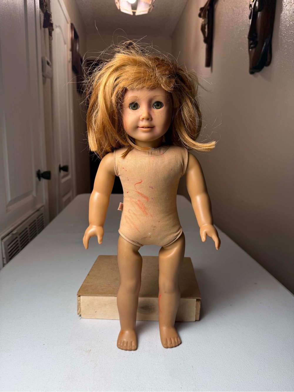 American Girl doll with freckles